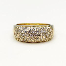 Кольцо из золота в желтом цвете с цирконом