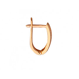 Серьги из красного золота с цирконом