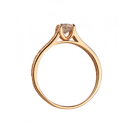 Кольцо из золота с цирконом