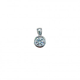 Золотой кулон в белом цвете с цирконом 01-200161439