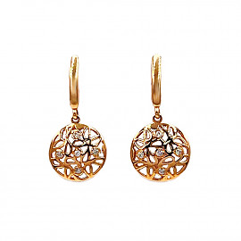 Серьги из золота с цирконом 01-200179039