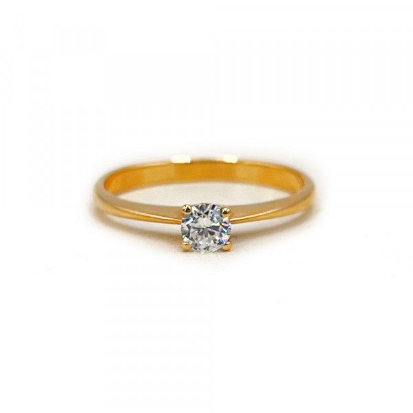 Каблучка з золота з цирконом