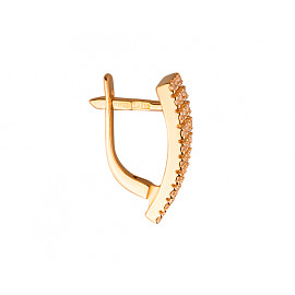 Сережки з червоного золота з цирконом