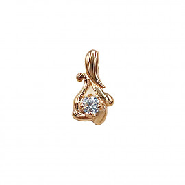 Золотой кулон с цирконом 01-200781939