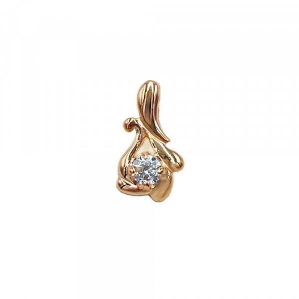 Золотой кулон с цирконом