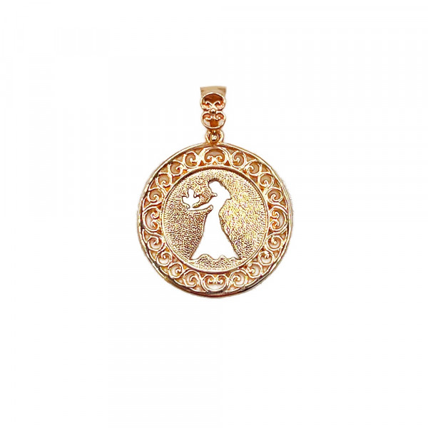 Кулон з золота червоного кольору «Дівчина»