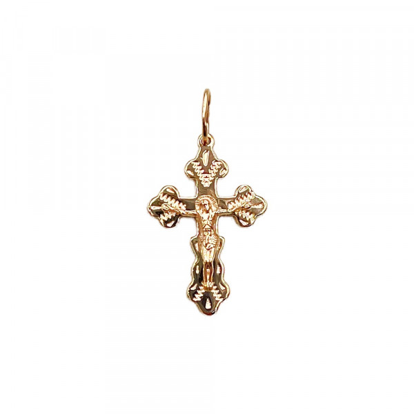 Хрестик з золота червоного кольору