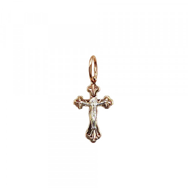 Золотий хрестик червоного з білим кольору