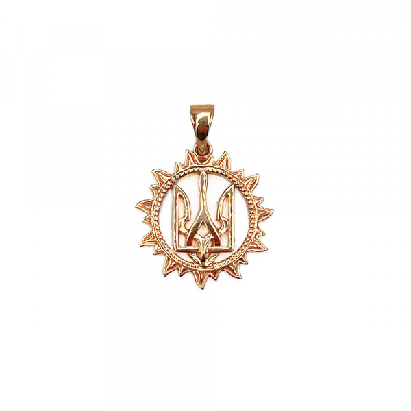 Кулон з червоного золота «Тризуб»