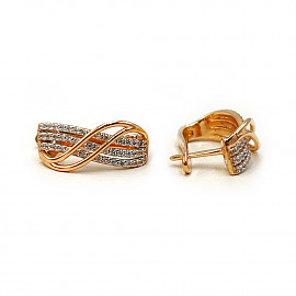 Серьги из красного с белым золота 01-200946639