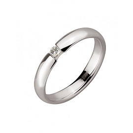 Золотое кольцо с белым бриллиантом 01-200072440
