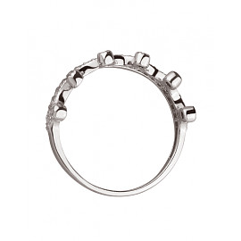 Кольцо из белого золота с цирконом