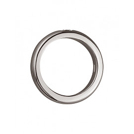 Обручальное кольцо из золота белого цвета с белым бриллиантом