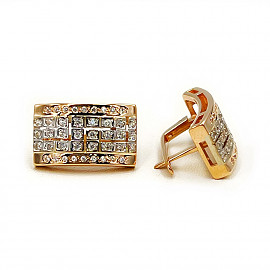 Серьги из золота с цирконом 01-200512540