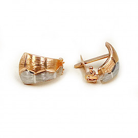 Серьги из красного с белым золота 01-200562640
