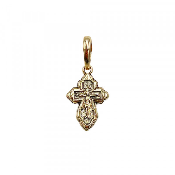 Крестик из золота желтого цвета