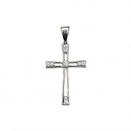 Крестик из золота с цирконом 01-200761040