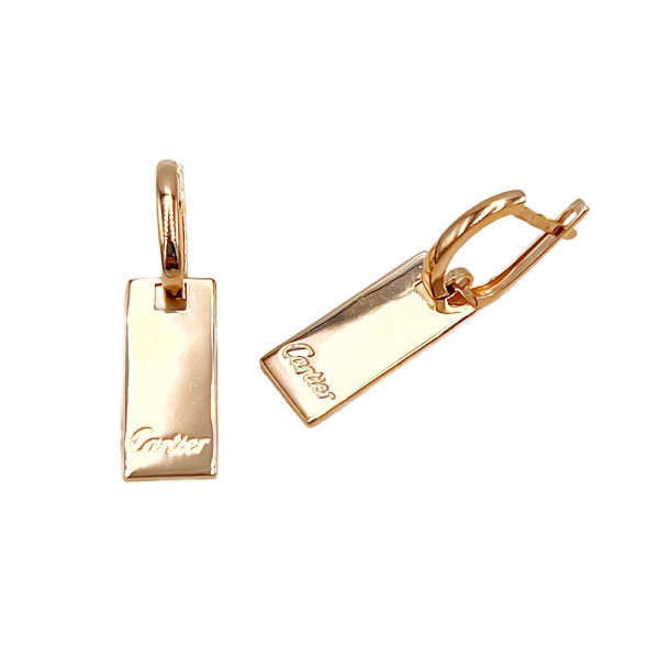 Золоті сережки у червоному кольорі