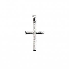 Крестик из золота с желтыми бриллиантами 01-200856940