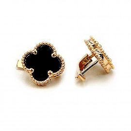 Сережки з золота з цирконом «Конюшина» 01-200880040