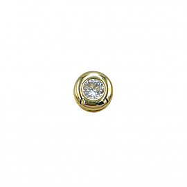 Кулон из золота в желтом цвете с цирконом 01-200922140