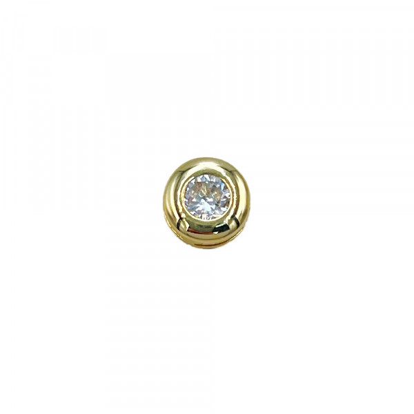 Кулон из золота в желтом цвете с цирконом