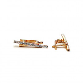 Сережки з золота з цирконом 01-200978740