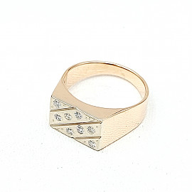 Перстень з золота з білими діамантами