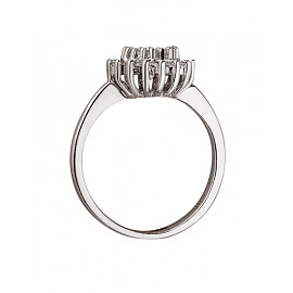 Золота каблучка з цирконом «Квітка»