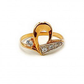 Золотое кольцо с цирконом 01-200145541