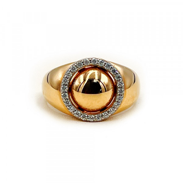 Каблучка з золота з цирконом