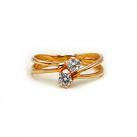 Каблучка з золота з цирконом 01-200170541