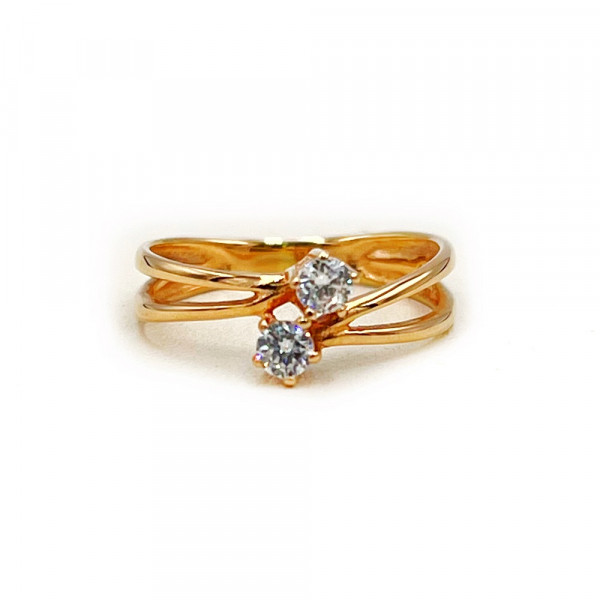 Каблучка з золота з цирконом