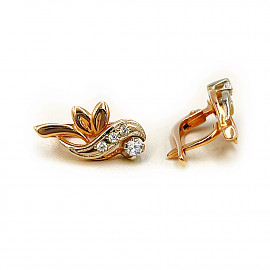 Серьги из золота с цирконом 01-200218141