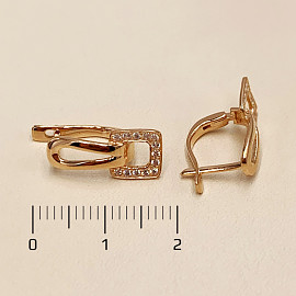 Серьги из золота с цирконом