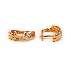 Сережки з золота з цирконом 01-200562541