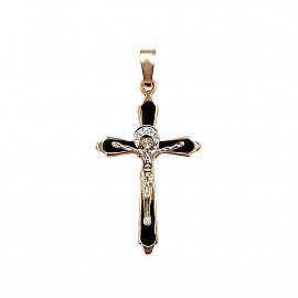 Крестик из золота с цирконом 01-200762041