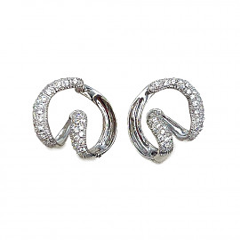 Золотые серьги с цирконом 01-200781841