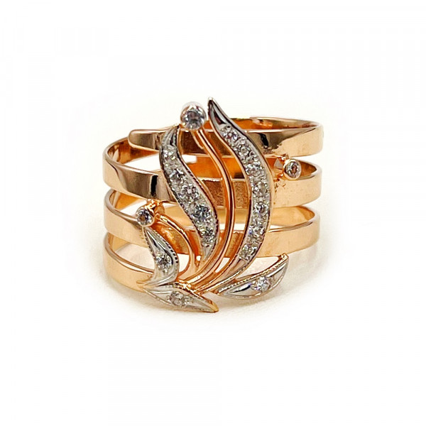 Каблучка з золота з цирконом