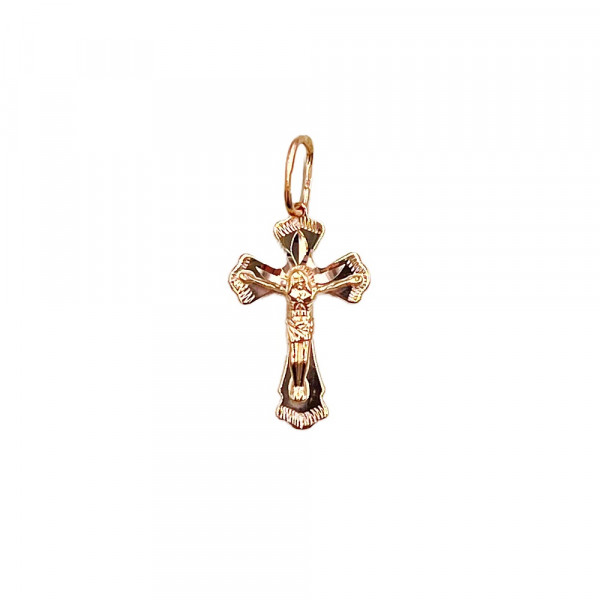 Золотий хрестик у червоному кольорі