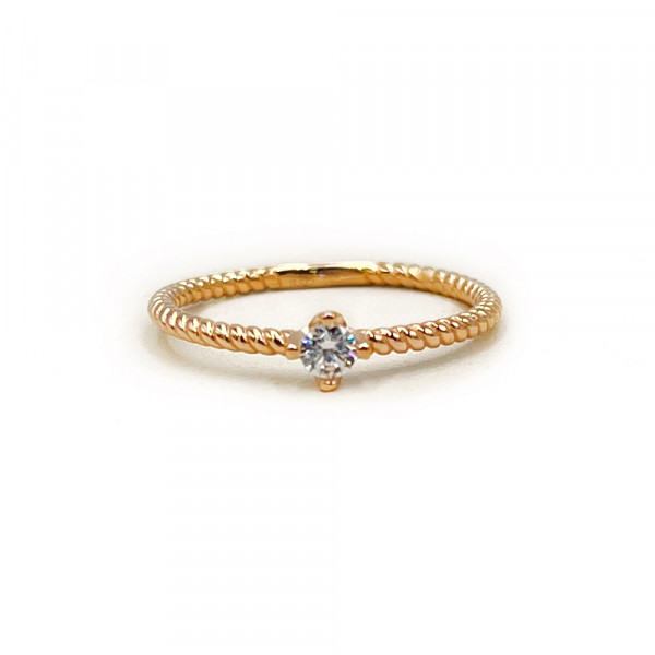 Каблучка з золота з цирконом