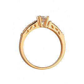 Золота каблучка з цирконом