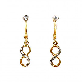 Золоті сережки з цирконом 01-200213742