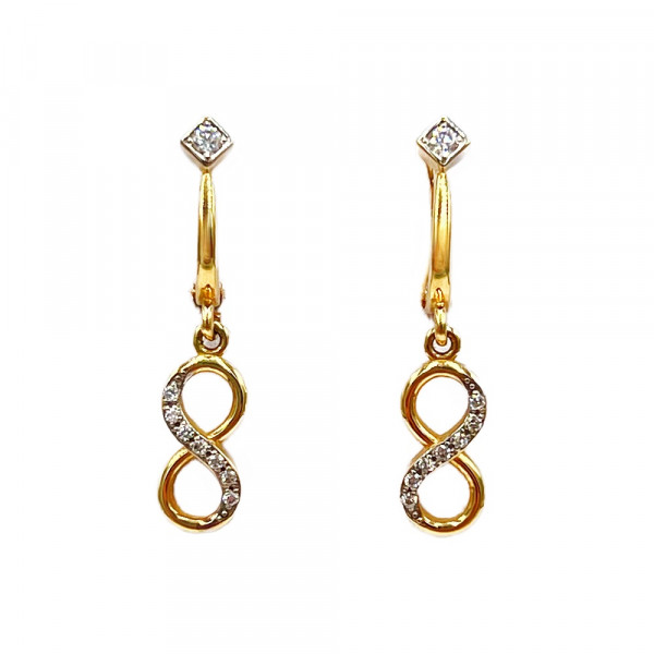 Золоті сережки з цирконом