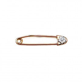 Булавка из золота с цирконом 01-200781942