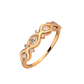 Золотое кольцо с цирконом 01-200130043
