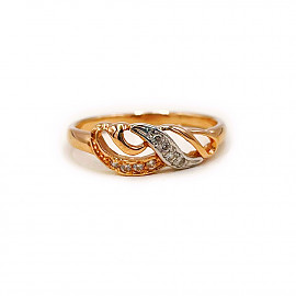Кольцо из золота с цирконом 01-200171143