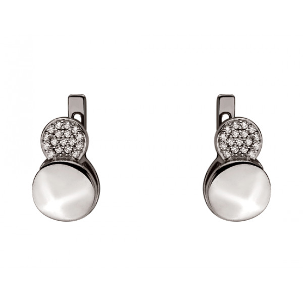 Сережки з золота з цирконом