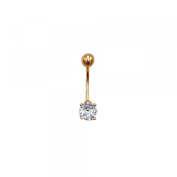 Золотой пирсинг с цирконом