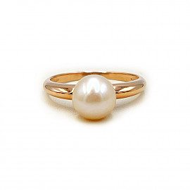 Кольцо из золота красного цвета с жемчугом 01-200761043